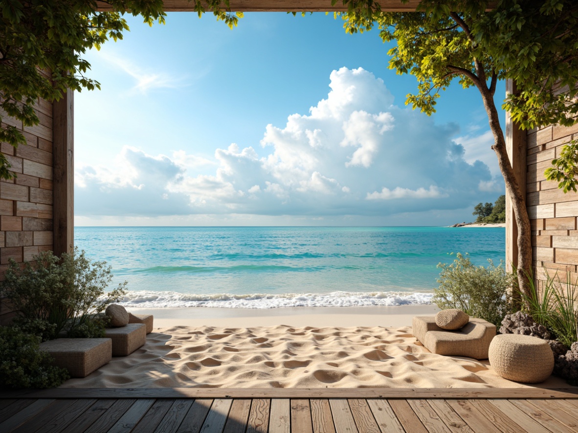 Prompt: Soothing azure hues, calming ocean views, serene beachside atmosphere, gentle waves, soft sandy shores, driftwood accents, weathered stone walls, rustic wooden decks, nautical ropes, sailing-inspired decor, cloudy blue skies, warm golden lighting, shallow depth of field, 1/1 composition, realistic textures, ambient occlusion.Let me know if this meets your expectations!