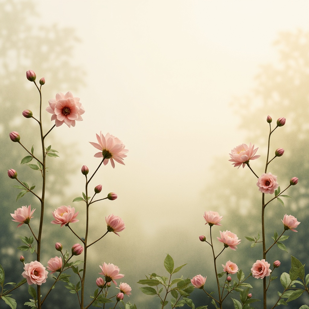 Prompt: Soft pastel hues, gentle gradient transitions, calming atmosphere, serene natural surroundings, blooming flowers, lush greenery, misty morning light, warm beige tones, creamy whites, pale blues, mauve accents, earthy terracotta shades, subtle texture overlays, watercolor-inspired blending, delicate brushstrokes, dreamy soft focus, shallow depth of field, 1/1 composition, realistic color grading, ambient occlusion.