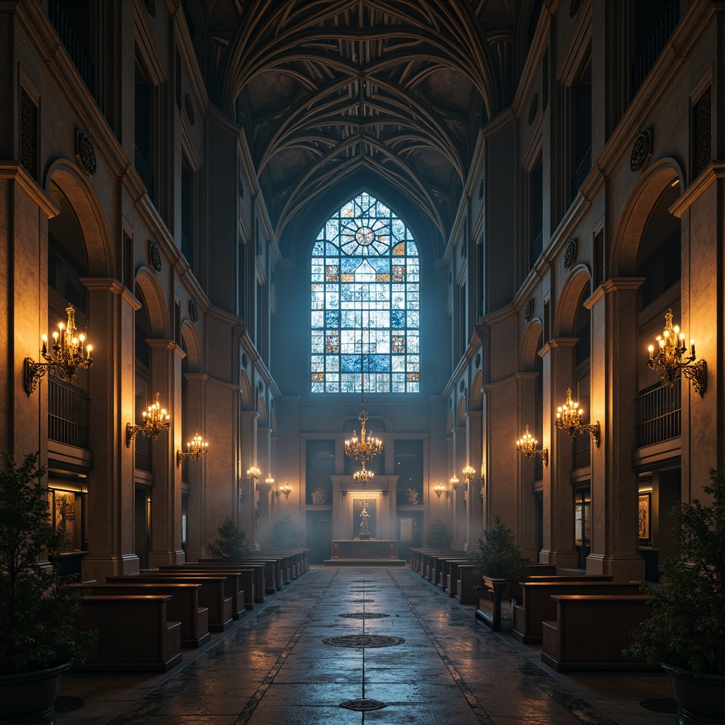 Prompt: Grand clinic entrance, ornate stone carvings, pointed arches, ribbed vaults, dramatic stained glass windows, elegant chandeliers, warm bronze sconces, subtle LED strips, mystical candlelight, mysterious foggy atmosphere, softbox lights, 1/1 composition, realistic materials, ambient occlusion.