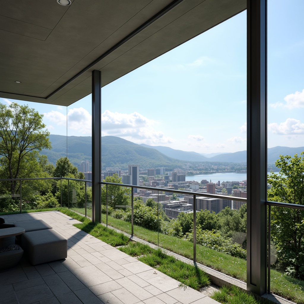 Prompt: Floor-to-ceiling windows, expansive glass walls, minimalist window frames, natural light pouring in, breathtaking cityscape views, lush greenery outlooks, serene lake views, rolling hill vistas, dramatic mountain scenery, warm sunny days, soft diffused lighting, shallow depth of field, 3/4 composition, panoramic view, realistic textures, ambient occlusion.