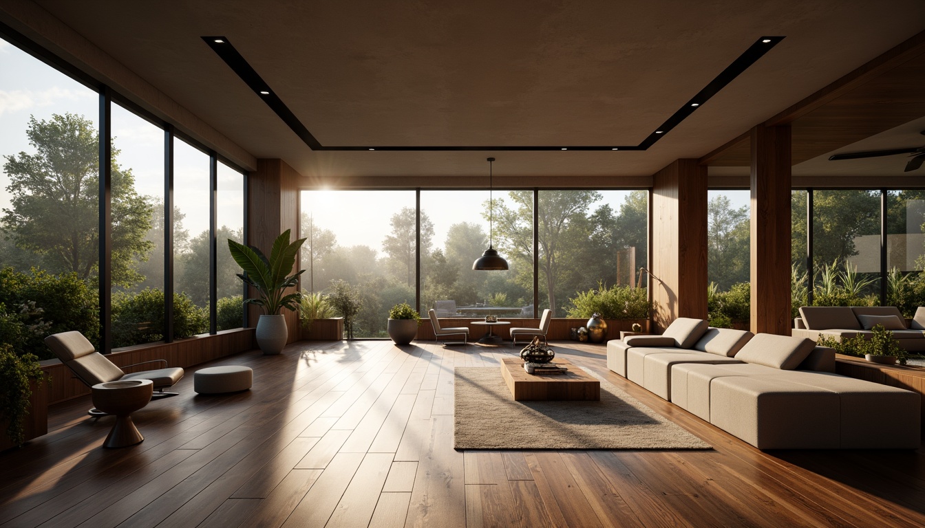 Prompt: Contemporary interior space, sleek modern furniture, polished wooden floors, minimalist decor, floor-to-ceiling windows, abundant natural light, soft warm glow, recessed LED lighting, track lights, pendant lamps, metallic finishes, ambient occlusion, subtle shadows, dramatic spotlights, layered lighting, 3D modeling, photorealistic rendering, high-contrast ratio, cinematic atmosphere, warm color temperature, cozy ambiance, inviting spatial flow.