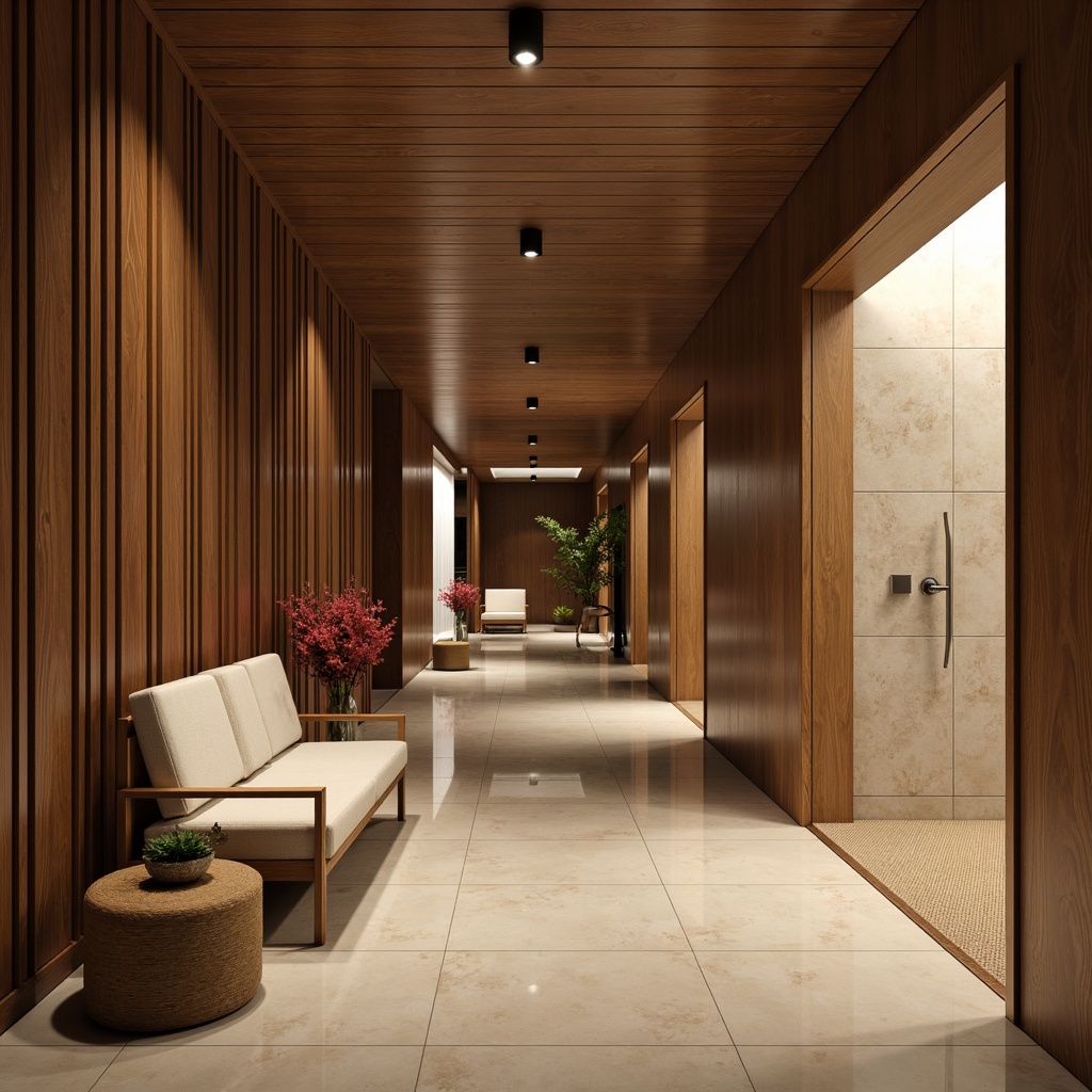 Prompt: Polished wooden floors, dark hardwood tones, natural bamboo textures, elegant stone patterns, subtle ceramic tiles, warm beige carpets, minimalist modern design, calming Asian-inspired ambiance, serene clinic atmosphere, gentle indirect lighting, soft diffused shadows, 1/1 composition, realistic renderings, ambient occlusion.