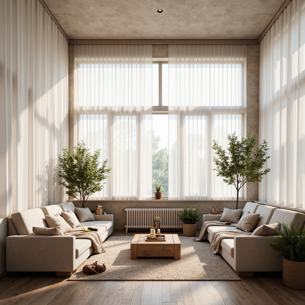 Prompt: Minimalist Scandinavian interior, abundant natural light, large windows, sheer white curtains, light wood flooring, neutral color palette, cozy reading nooks, plush throw blankets, comfortable sofas, rustic wooden accents, vintage decorative items, soft warm lighting, shallow depth of field, 1/1 composition, intimate atmosphere, realistic textures, ambient occlusion.