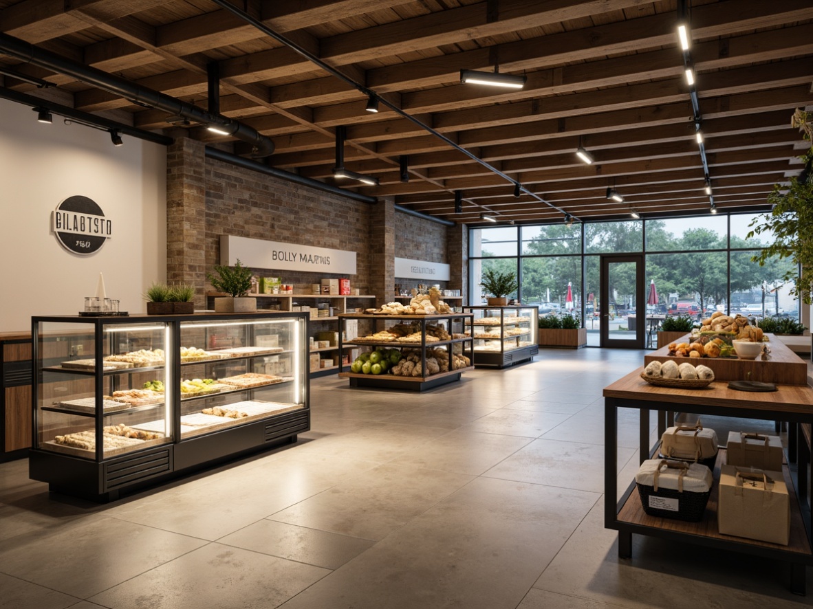 Prompt: Softbox lighting, warm white tones, subtle shadows, minimalist shelving units, industrial metal racks, sleek glass refrigerators, polished concrete floors, natural stone walls, urban loft-style ceilings, neutral color palette, sparse product arrangement, emphasized branding signage, modern typography, soft focus, shallow depth of field, 1/1 composition, cinematic lighting, ambient occlusion.Please let me know if this meets your requirements!