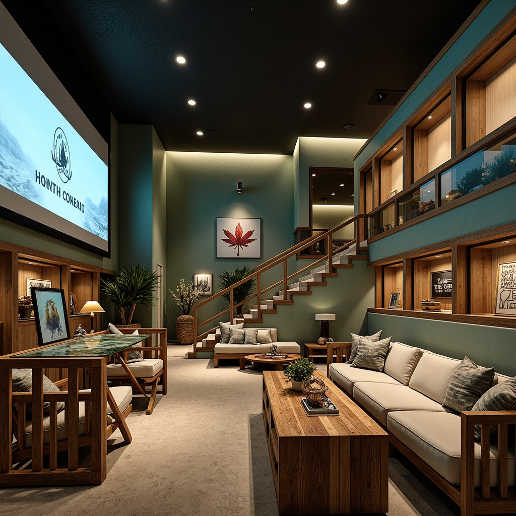 Cinema Coastal Style Building Interior Design Ideas