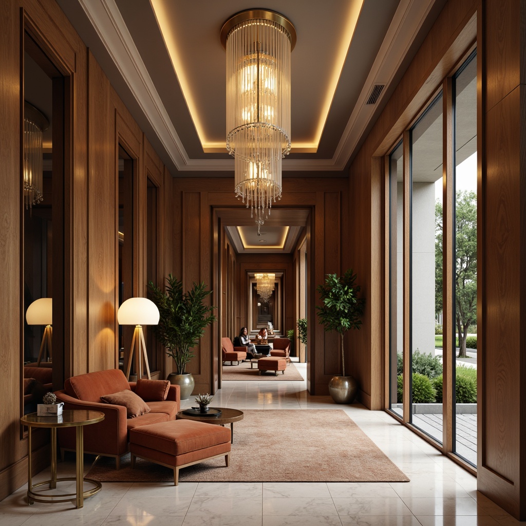 Prompt: Luxurious interior space, high-end residential design, elegant material finishes, rich wood tones, polished marble floors, soft velvet fabrics, metallic accents, champagne gold hardware, crystal chandeliers, subtle texture contrasts, warm ambient lighting, shallow depth of field, 1/1 composition, realistic reflections, detailed normal maps.