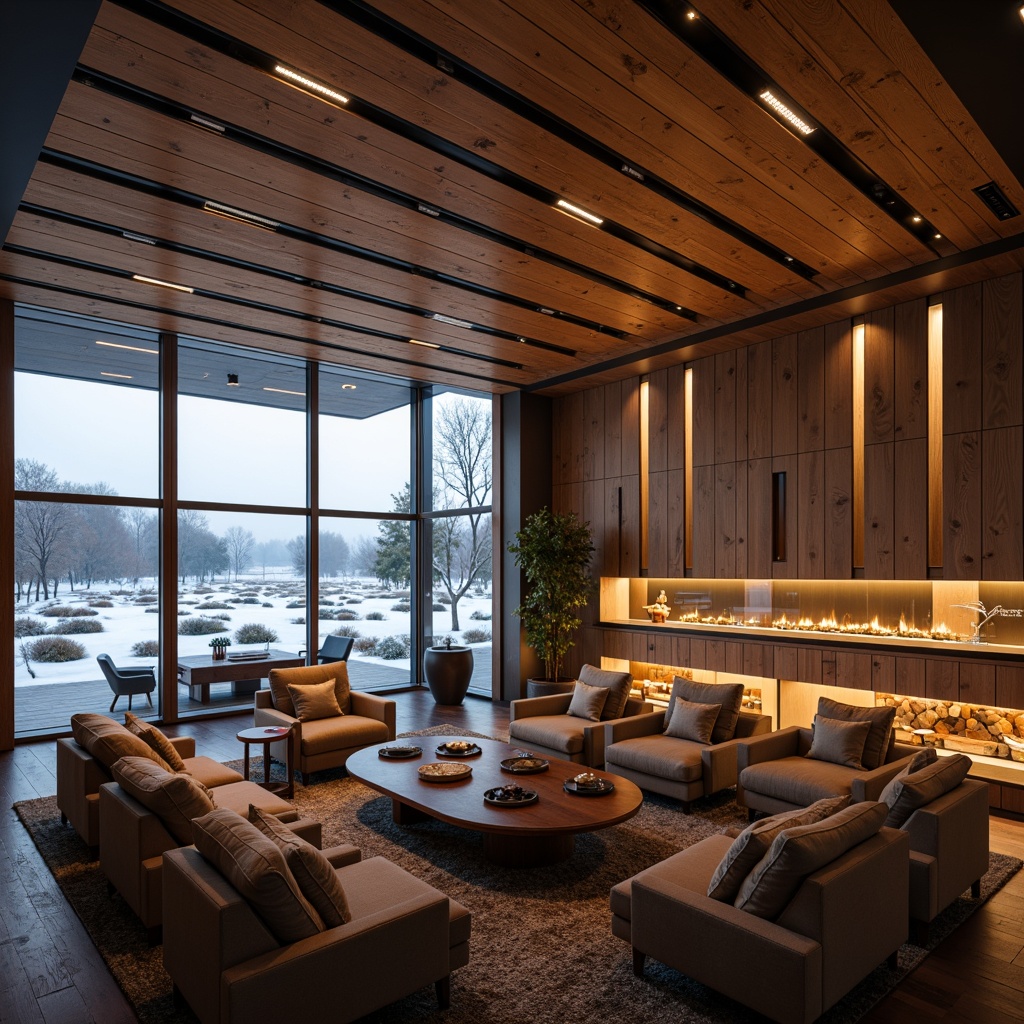 Prompt: Intimate concert hall, Nordic wooden accents, warm ambient lighting, sound-absorbing panels, minimalist decor, natural stone walls, acoustic ceilings, state-of-the-art sound systems, comfortable seating areas, cozy fireplaces, large windows, snow-covered rooftops, frozen lakeside views, serene winter landscapes, soft morning light, gentle misty atmosphere, 1/1 composition, shallow depth of field, realistic textures, ambient occlusion.