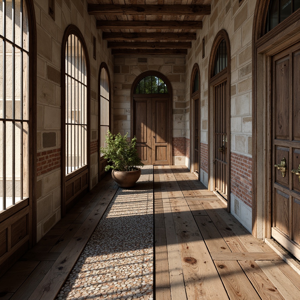 Prompt: Rustic wooden planks, distressed stone walls, vintage metal gates, weathered brick facades, ornate ceramic tiles, intricate mosaic patterns, natural rock formations, earthy terrain textures, subtle gradient shadows, warm ambient lighting, shallow depth of field, 1/1 composition, realistic renderings, ambient occlusion.