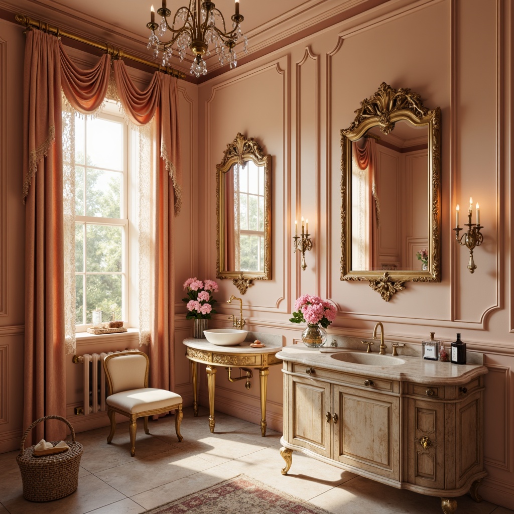 Powder Room Shabby-Chic Style Interior Design Ideas