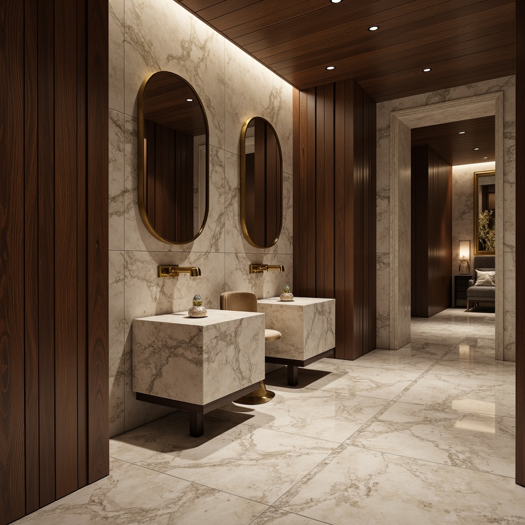 Prompt: Luxurious interior space, polished marble floors, matte wooden walls, textured stone countertops, metallic accents, velvet upholstery, soft warm lighting, subtle shading, 1/1 composition, realistic reflections, ambient occlusion.