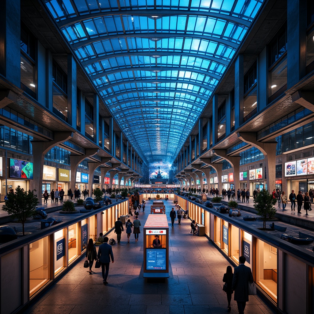 Prompt: Vibrant metro station, futuristic architecture, sleek steel beams, gleaming glass ceilings, modern LED lighting systems, dynamic color-changing effects, high-contrast ratios, immersive ambient illumination, 3D-like visuals, urban cityscape, busy commuter traffic, rush hour atmosphere, soft warm glow, shallow depth of field, cinematic composition, realistic textures, ambient occlusion.