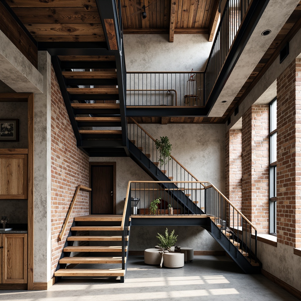 Staircase Industrial Style Building Design Ideas