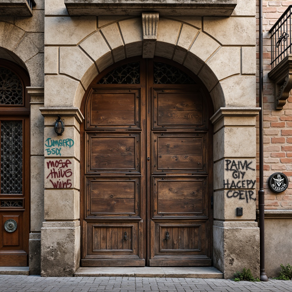 Prompt: Rustic stone walls, distressed wooden planks, industrial metal grills, urban graffiti, vintage brick facades, ornate stucco patterns, earthy color palette, natural textures, layered composition, shallow depth of field, 1/1 aspect ratio, warm soft lighting, realistic ambient occlusion.