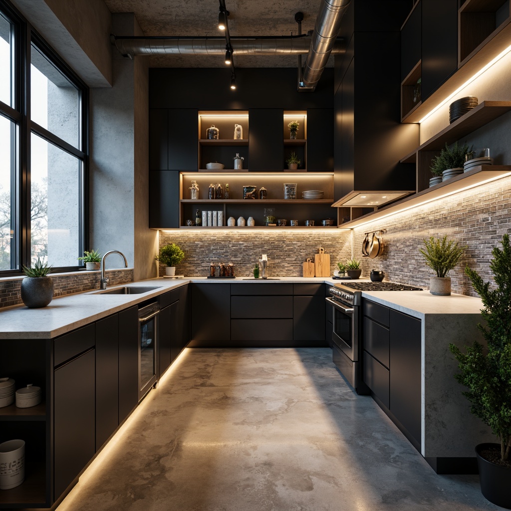 Prompt: Streamlined modern kitchen, sleek backsplash design, minimalist aesthetic, monochromatic color scheme, glossy subway tiles, stainless steel appliances, LED lighting, quartz countertops, industrial-style shelving, polished concrete floors, urban loft atmosphere, warm ambient lighting, shallow depth of field, 1/1 composition, realistic textures, ambient occlusion.