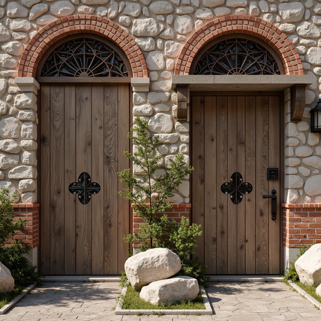 Prompt: Rustic stone walls, distressed wooden planks, vintage brick facades, ornate metal grilles, intricate stucco patterns, rough-hewn concrete surfaces, natural rock formations, earthy tone color palette, ambient occlusion, high-resolution textures, detailed normal maps, realistic material responses, warm soft lighting, shallow depth of field, 1/1 composition.