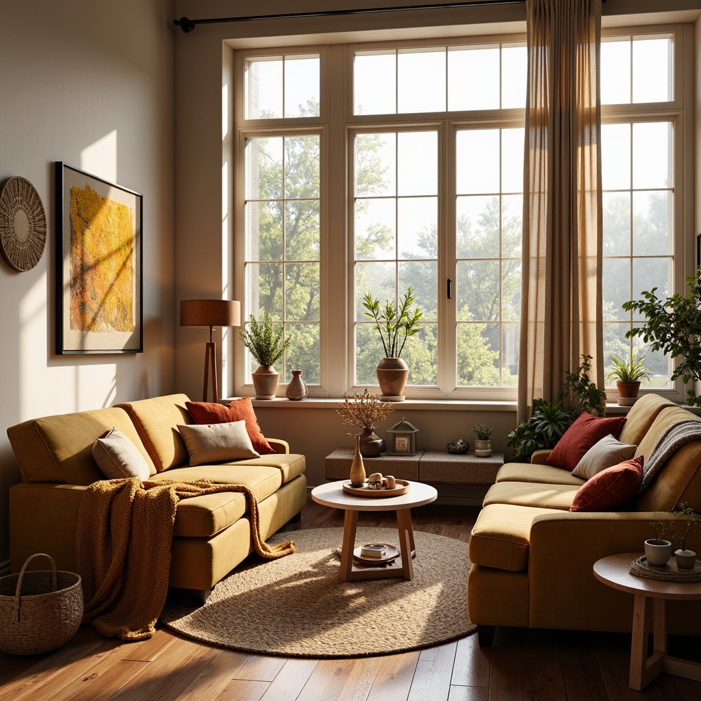 Prompt: Cozy living room, plush throw blankets, soft velvety sofas, vibrant colorful pillows, modern minimalist furniture, polished wooden floors, large windows, natural daylight, warm golden lighting, shallow depth of field, 3/4 composition, realistic textures, ambient occlusion, woven baskets, jute rugs, linen fabrics, silk drapes, cotton upholstery, ergonomic designs, adjustable headrests, reclining mechanisms.