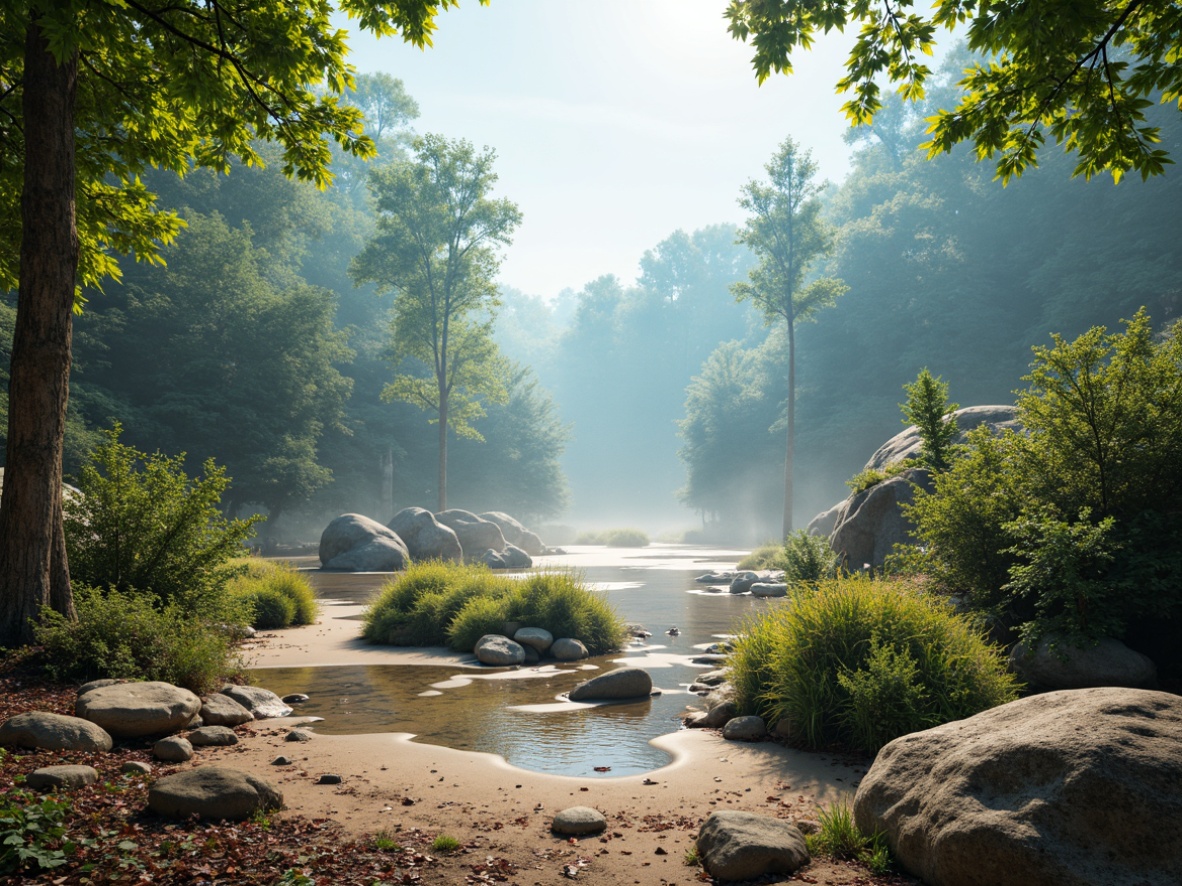 Prompt: Earthy tone, forest floor, mossy green, weathered wood, sky blue, misty fog, petal soft pink, sandy beige, driftwood grey, river rock, organic texture, natural material, whimsical pattern, botanical illustration, warm sunlight, gentle shadow, 2/3 composition, atmospheric perspective, cinematic lighting.