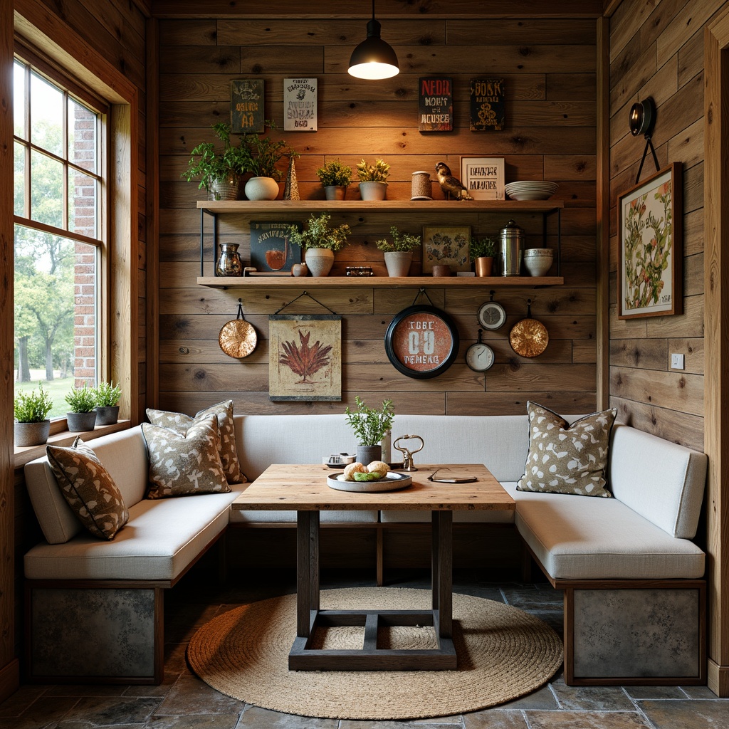 Breakfast Nook Rustic Style Interior Design Ideas