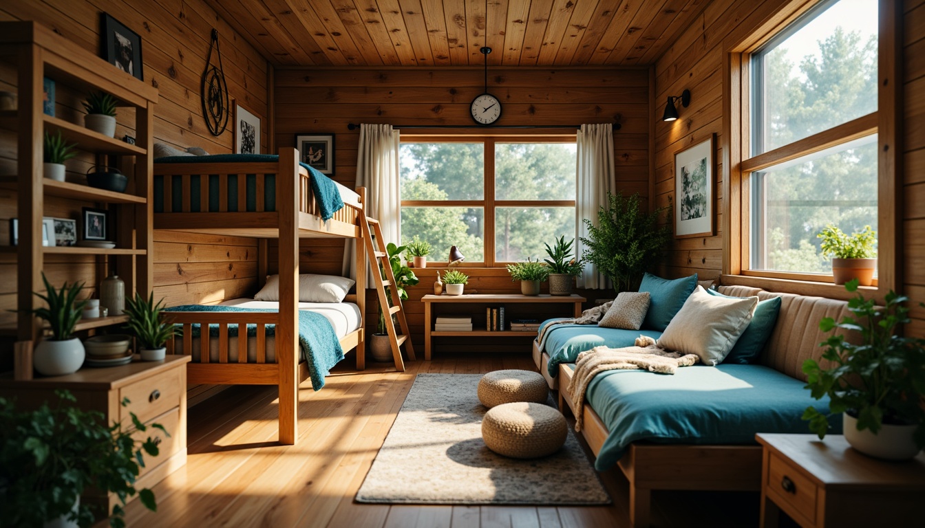 Prompt: Cozy dorm room, warm earthy tones, soothing blue hues, calming green accents, natural wood furniture, plush textiles, soft cushions, rustic metal decor, vintage-inspired accessories, warm golden lighting, shallow depth of field, 1/1 composition, intimate atmosphere, relaxed vibe, serene ambiance.