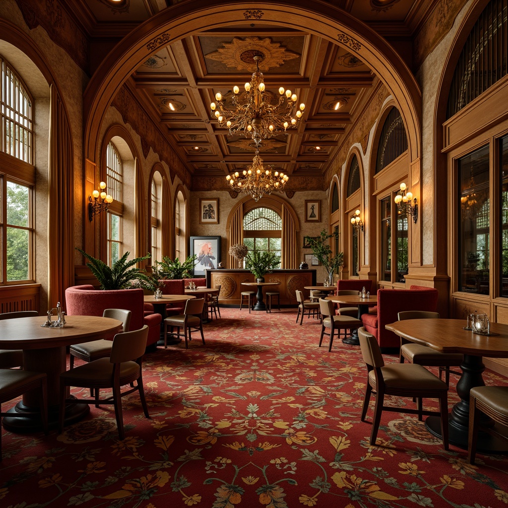 Prompt: Luxurious casino interior, ornate gold accents, rich velvet fabrics, curved wooden paneling, elegant chandeliers, intricate carvings, rustic stone walls, distressed leather upholstery, antique furniture pieces, lavish drapery, opulent lighting fixtures, soft warm glow, shallow depth of field, 1/2 composition, intimate atmosphere, realistic textures, ambient occlusion.