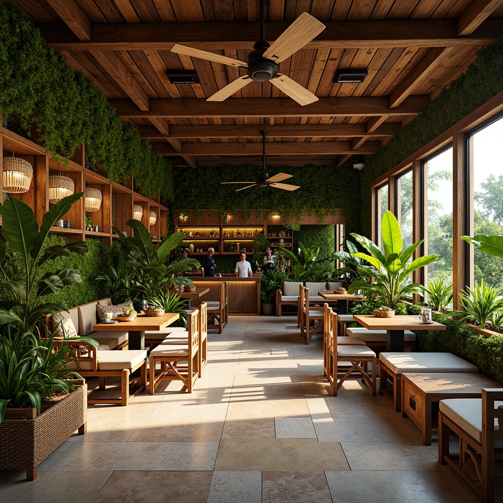 Tropical Style Coffee Shop Building Design Ideas