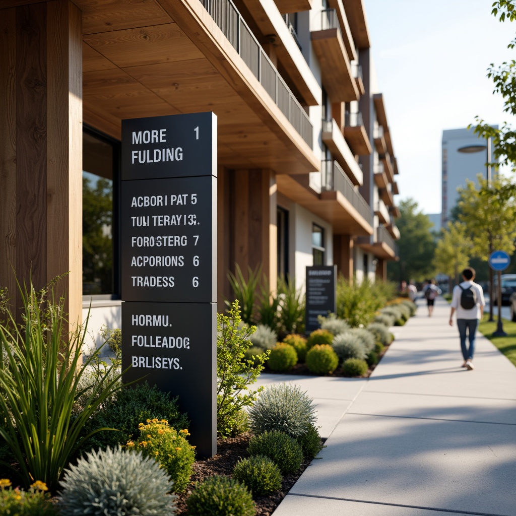 Prompt: Retro-inspired wayfinding signage, bold typography, bright color schemes, mid-century modern architecture, sleek lines, organic shapes, natural materials, wooden accents, minimalist design, ample negative space, subtle animations, gentle lighting effects, shallow depth of field, 1/1 composition, panoramic view, realistic textures, ambient occlusion, urban streetscape, lush greenery, pedestrian walkways, public art installations.