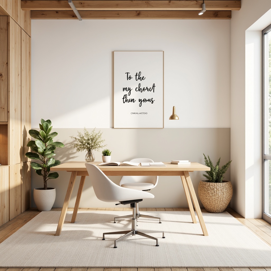 Prompt: Monochromatic color scheme, pastel hues, soft gradients, calming atmosphere, design studio, modern workspace, wooden desk, ergonomic chair, creative workflow, inspirational quotes, minimal decor, plenty of natural light, warm beige tones, creamy whites, rich wood accents, metallic gold details, subtle texture overlays, shallow depth of field, 1/1 composition, realistic renderings, ambient occlusion.