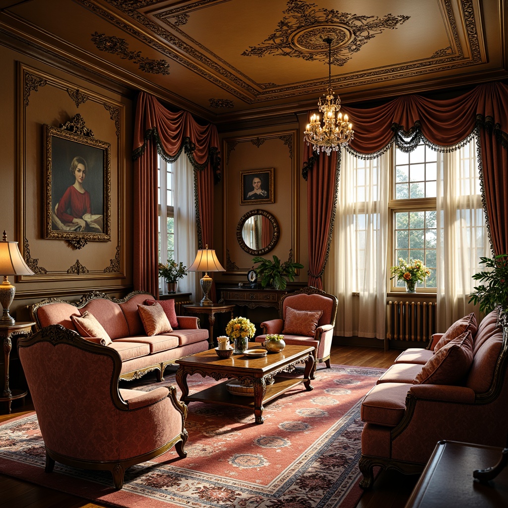 Victorian Style Family Room Interior Design Ideas