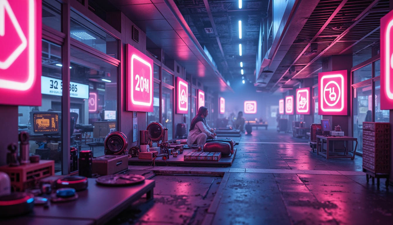 Prompt: Vibrant digital illustration, futuristic neon lights, pastel hues, metallic accents, high-tech gadgets, sleek lines, minimalist composition, modern architecture, urban cityscape, nighttime atmosphere, warm ambient lighting, shallow depth of field, 3/4 composition, realistic textures, ambient occlusion.