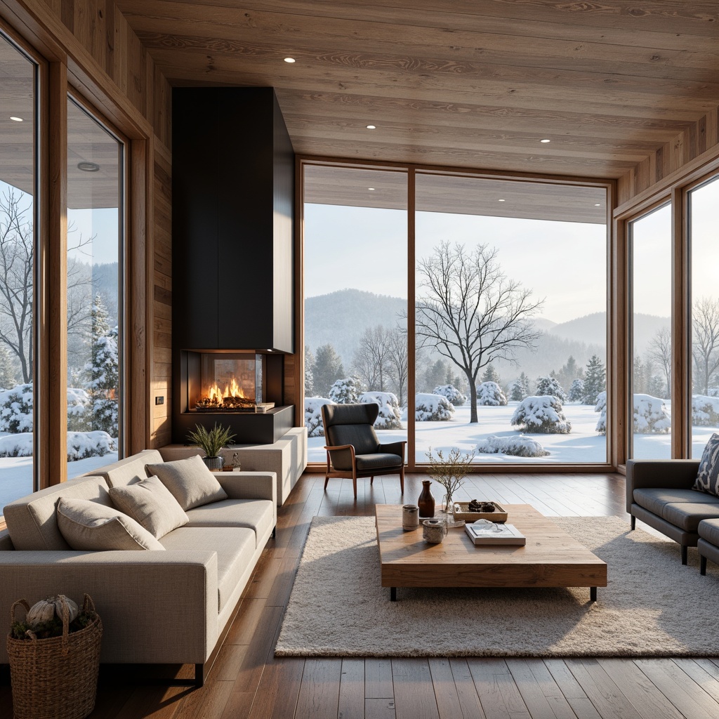 Prompt: Clean-lined Scandinavian cabin, natural wood accents, minimal ornamentation, functional simplicity, monochromatic color scheme, Nordic-inspired textiles, cozy fireplace, large windows, snowy winter scenery, frosty morning light, shallow depth of field, 2/3 composition, soft focus, realistic materials, ambient occlusion.Please let me know if this meets your requirements!