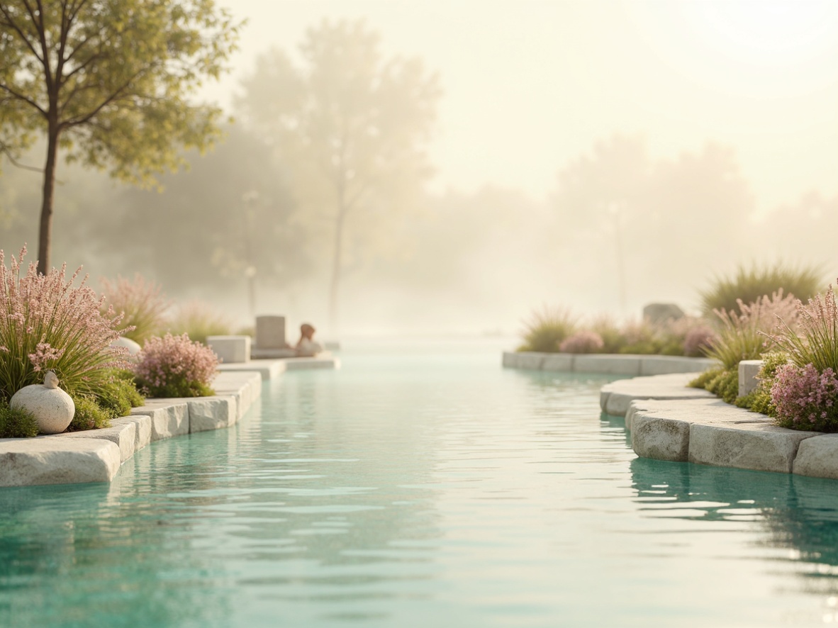 Prompt: Soft pastel hues, calming atmosphere, serene natural surroundings, gentle color transitions, soothing water features, peaceful botanical elements, delicate flower patterns, subtle gradient effects, warm beige tones, creamy whites, pale blues, minty freshness, earthy undertones, organic textures, subtle shimmering effects, soft focus, 1/1 composition, realistic ambient lighting.