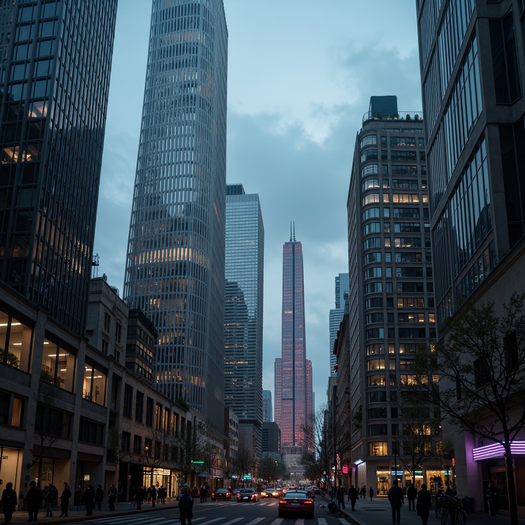 Prompt: Dramatic cityscape, bold skyscrapers, sleek metallic facades, vibrant neon lights, deep shadows, intense contrasts, futuristic architecture, abstract geometric patterns, high-rise buildings, urban jungle, misty atmospheric effects, cinematic lighting, low-key photography, 3/4 composition, symmetrical framing, rich textures, ambient occlusion.