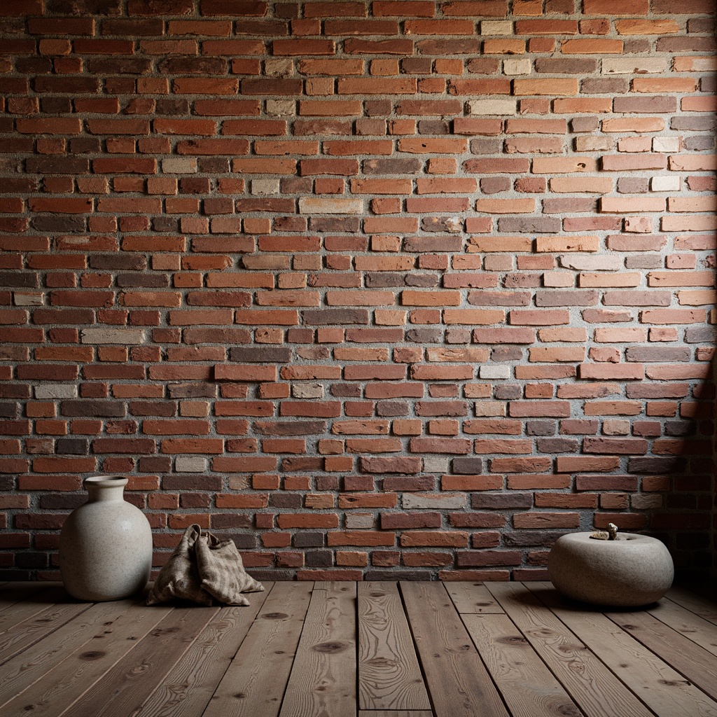 Prompt: Exposed brick walls, distressed wooden planks, rustic stone textures, earthy color palette, natural materials, organic patterns, unique imperfections, tactile experiences, ambient warm lighting, shallow depth of field, 1/1 composition, realistic renderings, atmospheric effects.