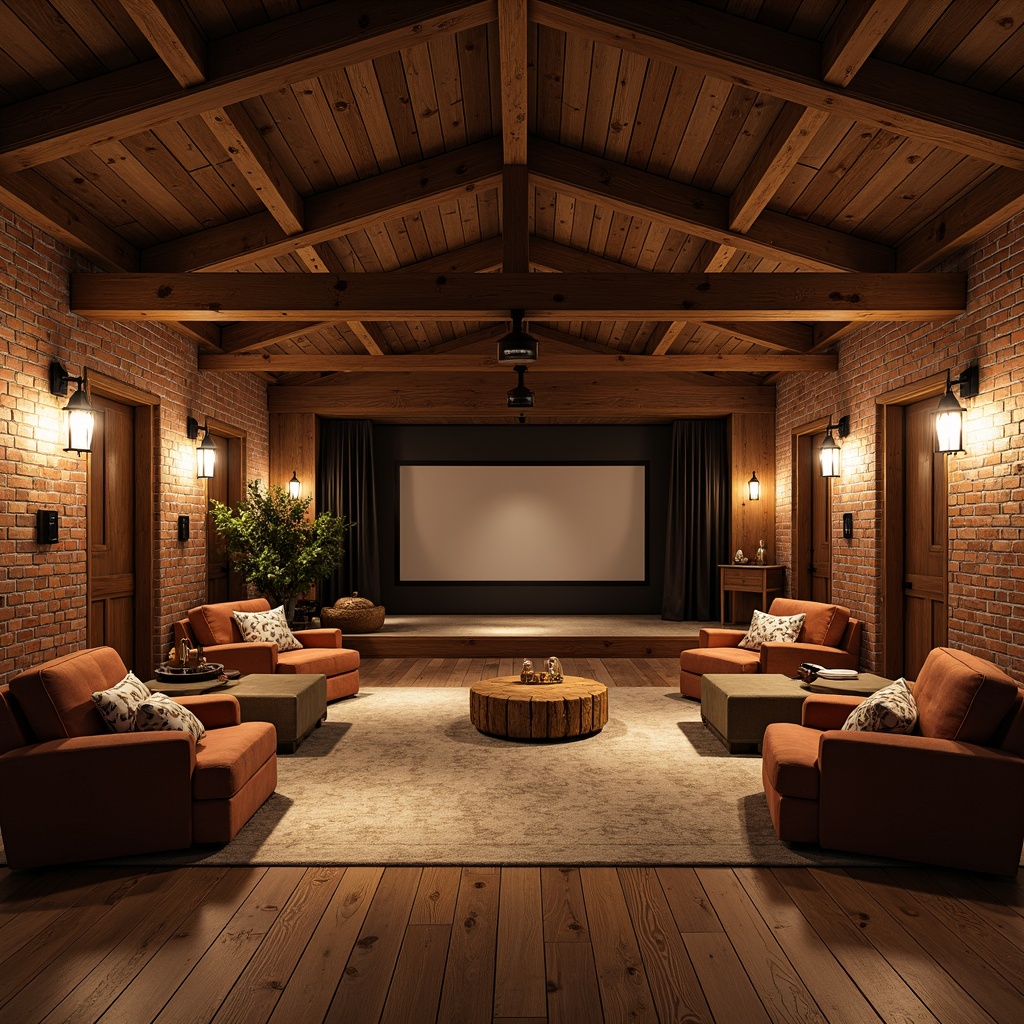 Theater Farmhouse Style Building Interior Design Ideas