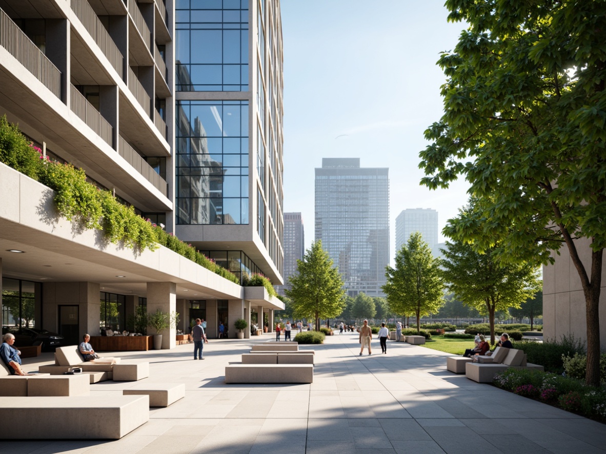 Prompt: Spacious civic plaza, modern government building, sleek glass facade, grand staircase, open atrium, natural light pouring in, polished marble floors, minimalist decor, comfortable seating areas, lush green walls, vibrant floral arrangements, cityscape views, urban landscape, sunny day, soft warm lighting, shallow depth of field, 3/4 composition, panoramic view, realistic textures, ambient occlusion.