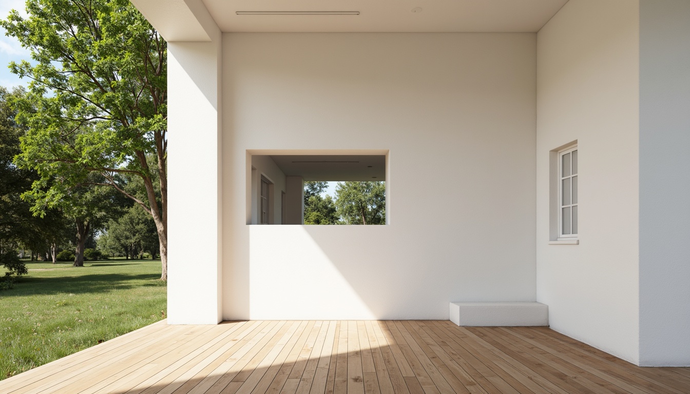 Prompt: Simple school building, white walls, large windows, natural light, minimalist design, clean lines, wooden floors, greenery surroundings, calm atmosphere, soft warm lighting, 1/1 composition, shallow depth of field, panoramic view, realistic textures, ambient occlusion.