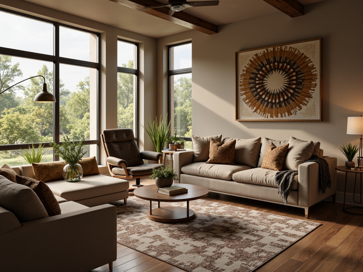 Prompt: Luxurious living room, sleek modern sofa, plush velvet upholstery, polished chrome legs, minimalist coffee table, geometric patterned rug, ambient floor lamp, warm beige walls, large windows, natural daylight, cozy reading nook, ergonomic desk chair, adjustable armrests, built-in USB ports, reclaimed wood accents, industrial-chic decor, metallic tone color scheme, softbox lighting, shallow depth of field, 1/2 composition, realistic textures, subtle ambient occlusion.