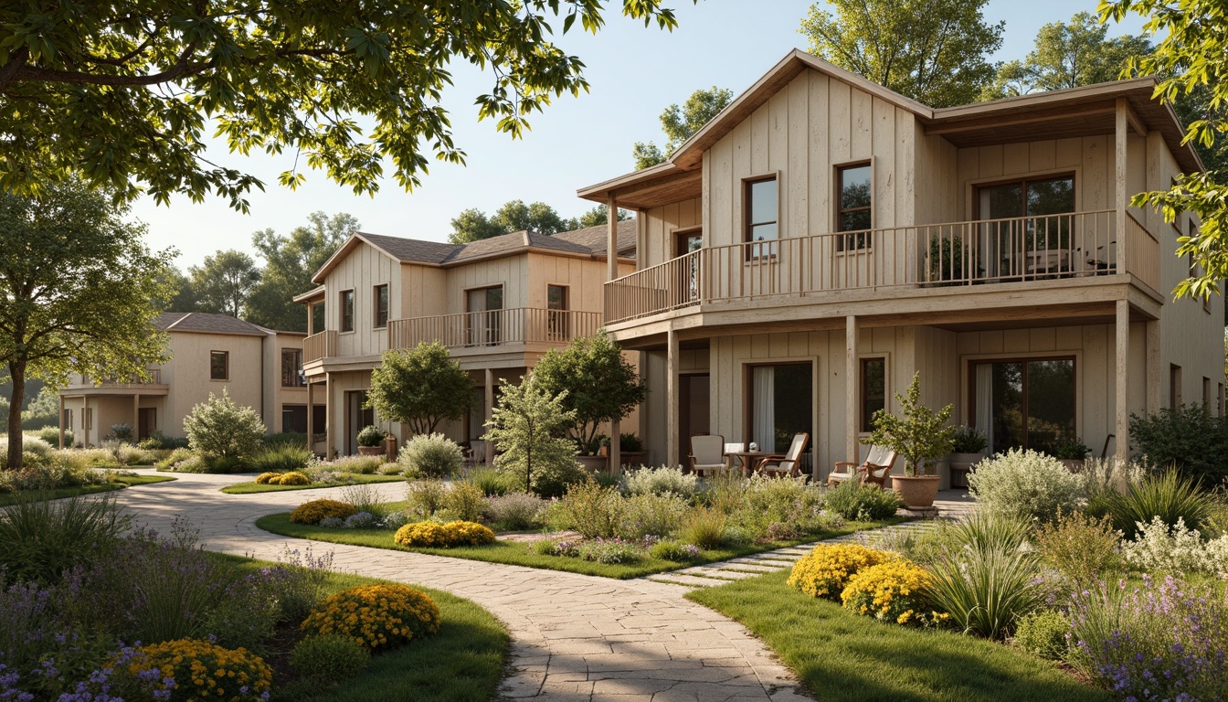 Prompt: Rustic farmhouse, vintage decor, earthy tones, warm beige walls, distressed wood accents, soft sage greenery, creamy whites, weathered metal roofs, natural stone pathways, lush wildflowers, sunny afternoon, gentle warm lighting, shallow depth of field, 2/3 composition, intimate atmosphere, realistic textures, ambient occlusion.