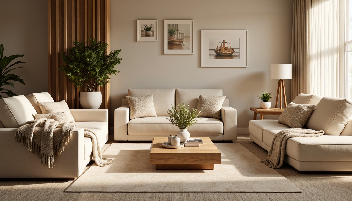 Prompt: Cozy living room, plush throw blankets, soft velvet sofas, warm beige carpets, natural linen fabrics, gentle pastel colors, subtle floral patterns, modern minimalist decor, sleek wooden coffee tables, ambient floor lamps, warm golden lighting, shallow depth of field, 3/4 composition, realistic textures, ambient occlusion.