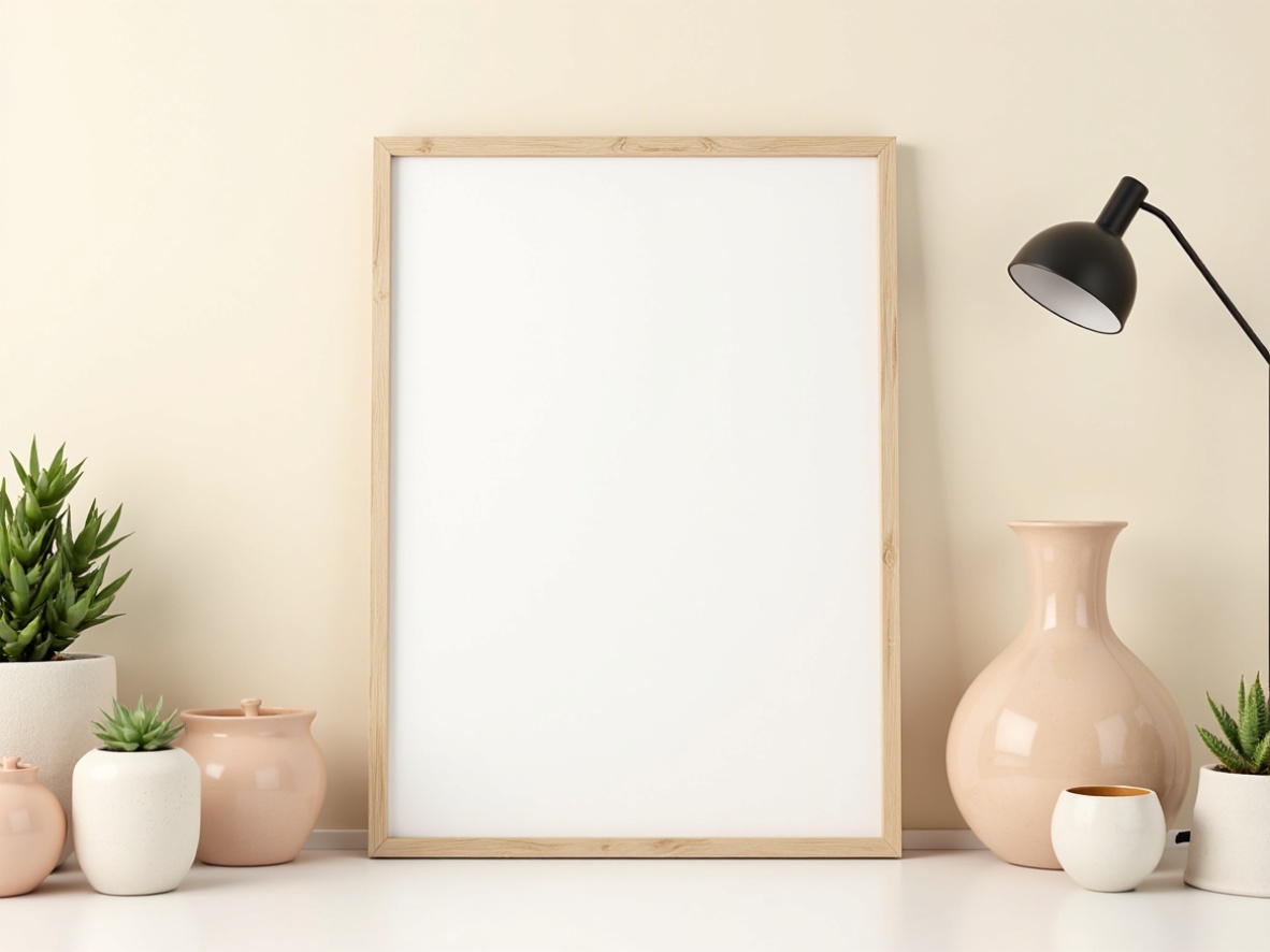 Prompt: Monochromatic background, soft pastel hues, gentle gradient transitions, creamy whites, warm beiges, natural wood accents, matte black frames, subtle texture overlays, clean typography, ample negative space, airy atmosphere, softbox lighting, 1/1 composition, realistic material textures, ambient occlusion.