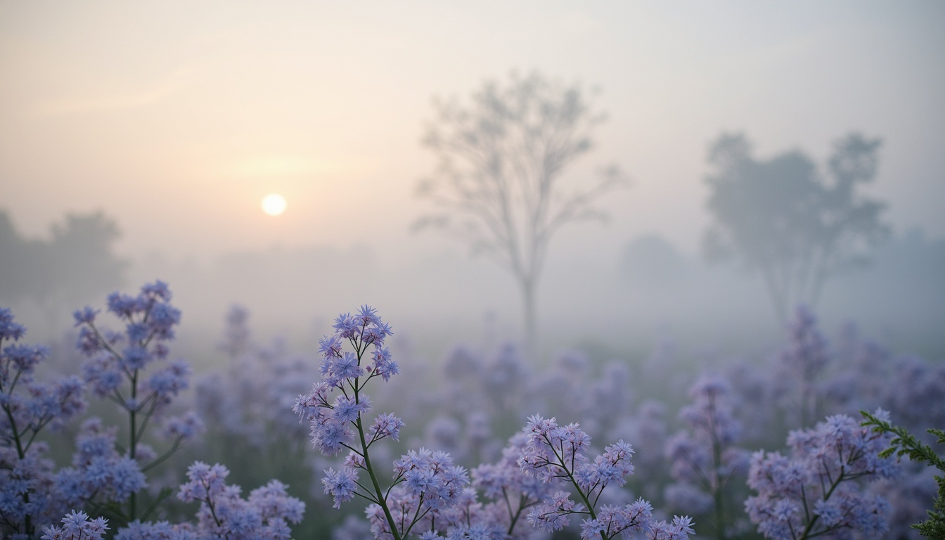 Prompt: Soft Misty Mornings, Pastel Lavender, Dusk Blue, Powder Puff, Creamy Whites, Light Gray Fog, Warm Beige, Rich Indigo, Velvety Soft Focus, Whimsical Floral Patterns, Delicate Lace Textures, Dreamy Ethereal Lighting, Shallow Depth of Field, 1/1 Composition, Intimate Portrait View.Or, if you'd like a slightly different interpretation