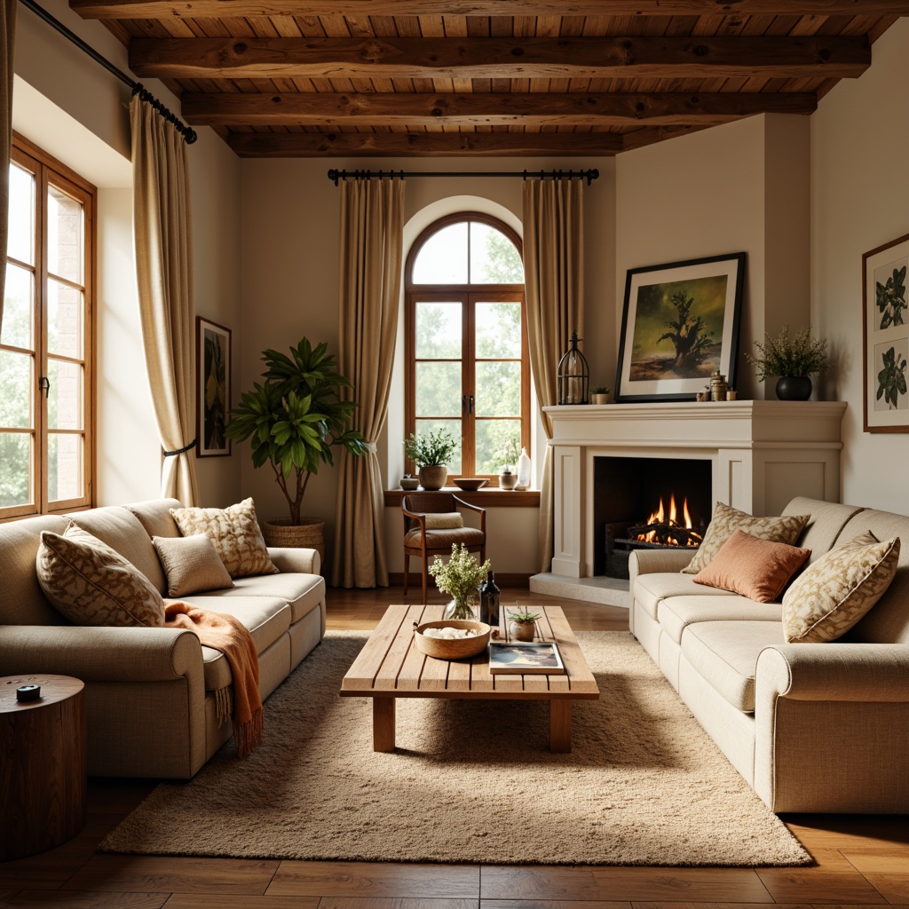 Prompt: Cozy living room, plush throw pillows, soft velvet sofas, warm beige carpets, natural linen fabrics, comfortable cotton upholstery, elegant silk drapes, rustic woven baskets, vintage-inspired patterns, earthy color palette, warm golden lighting, shallow depth of field, 1/1 composition, realistic textures, ambient occlusion.