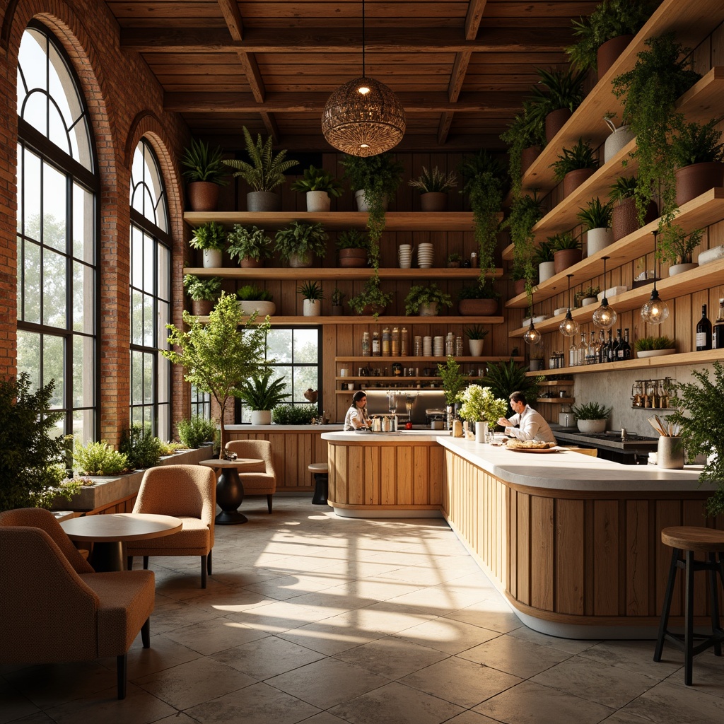 Prompt: Cozy coffee shop, warm earthy tones, rich brown wooden accents, creamy white marble countertops, soft golden lighting, inviting atmosphere, comfortable seating areas, lush greenery, natural textiles, rustic metal fixtures, vintage industrial decor, urban chic aesthetic, morning sunlight, subtle shadows, shallow depth of field, 1/2 composition, realistic textures, ambient occlusion.