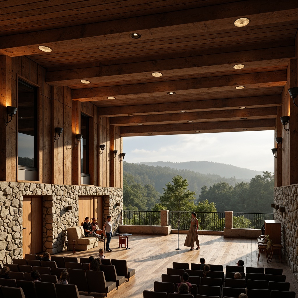 Rustic Style Performing Arts Center Building Design Ideas