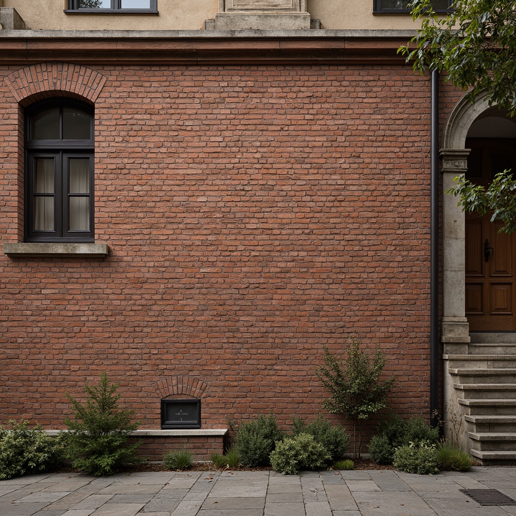 Prompt: Rustic brick wall, textured surface, earthy tone, worn edges, vintage charm, industrial background, urban atmosphere, natural lighting, warm color palette, rough stone foundation, moss-covered cracks, weathered facades, classic architecture, ornate details, arched windows, decorative cornices, cozy ambiance, soft focus, shallow depth of field, 1/1 composition, realistic textures, ambient occlusion.