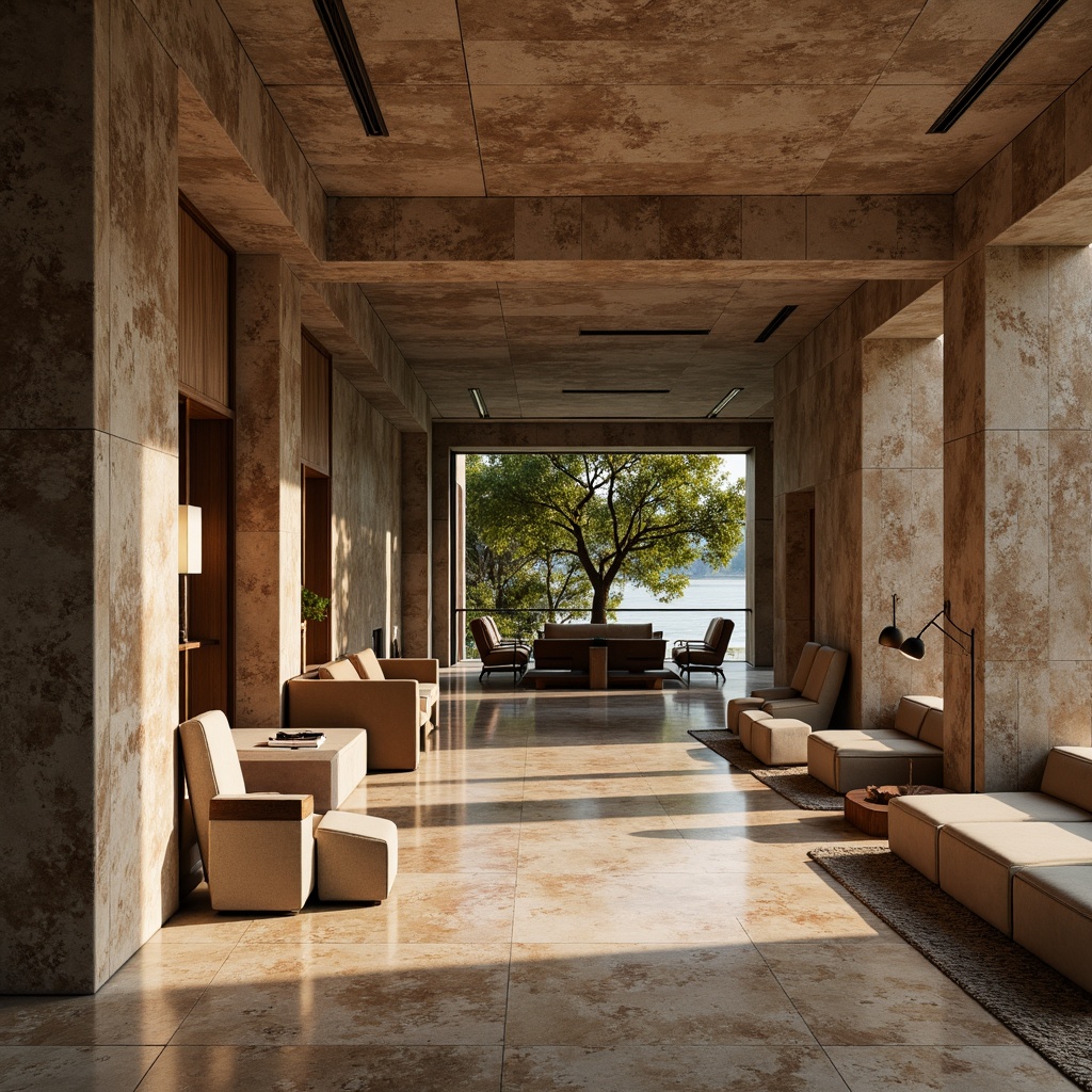 Prompt: Natural granite formations, earthy tones, organic textures, luxurious interior design, high-end architectural elements, polished stone surfaces, modern minimalist aesthetic, sleek lines, subtle color palette, ambient warm lighting, shallow depth of field, 1/1 composition, realistic reflections, detailed normal maps.