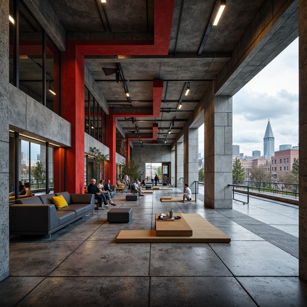 Gymnasium Brutalism Style Interior Design Ideas