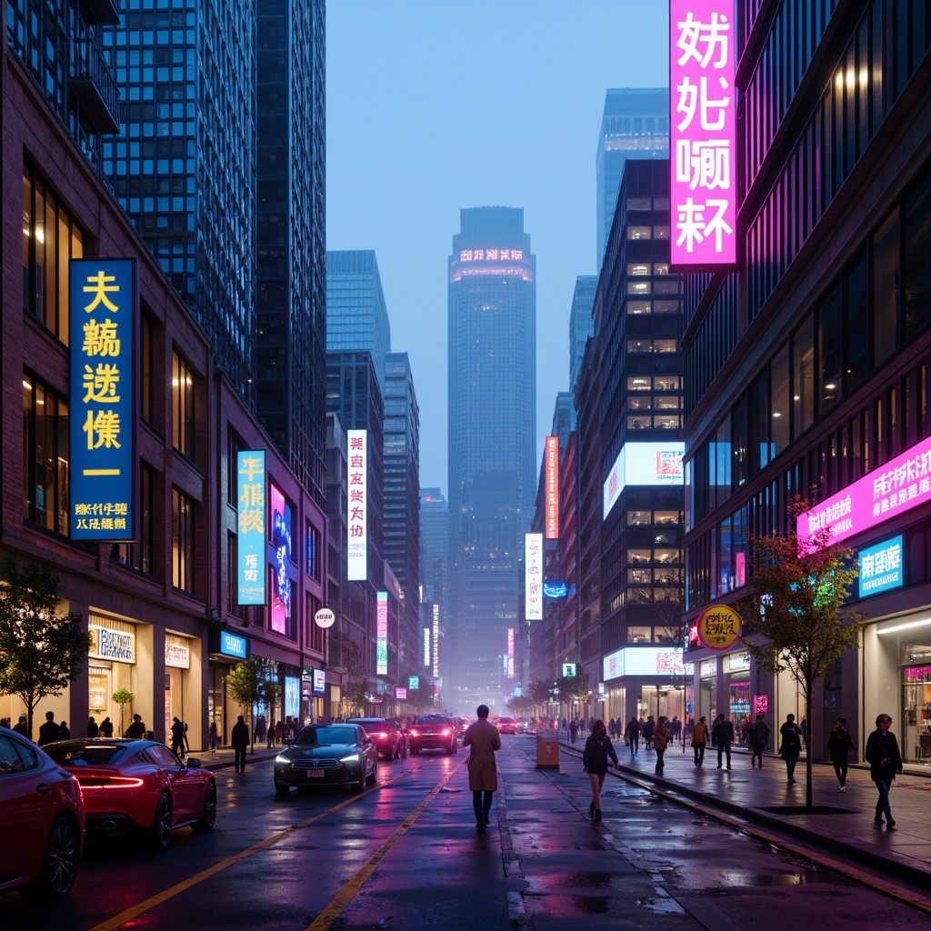 Prompt: Neon-lit cityscape, cyberpunk atmosphere, metallic surfaces, iridescent hues, glowing accents, vibrant blues, electric purples, hot pinks, neon greens, chrome yellows, dark greys, matte blacks, holographic effects, LED lights, futuristic skyscrapers, sleek spaceships, high-tech gadgets, virtual reality interfaces, dystopian landscapes, retro-futuristic nostalgia, neon-lit advertisements, digital rain, atmospheric fog, cinematic lighting, 3D modeling, sci-fi concept art.