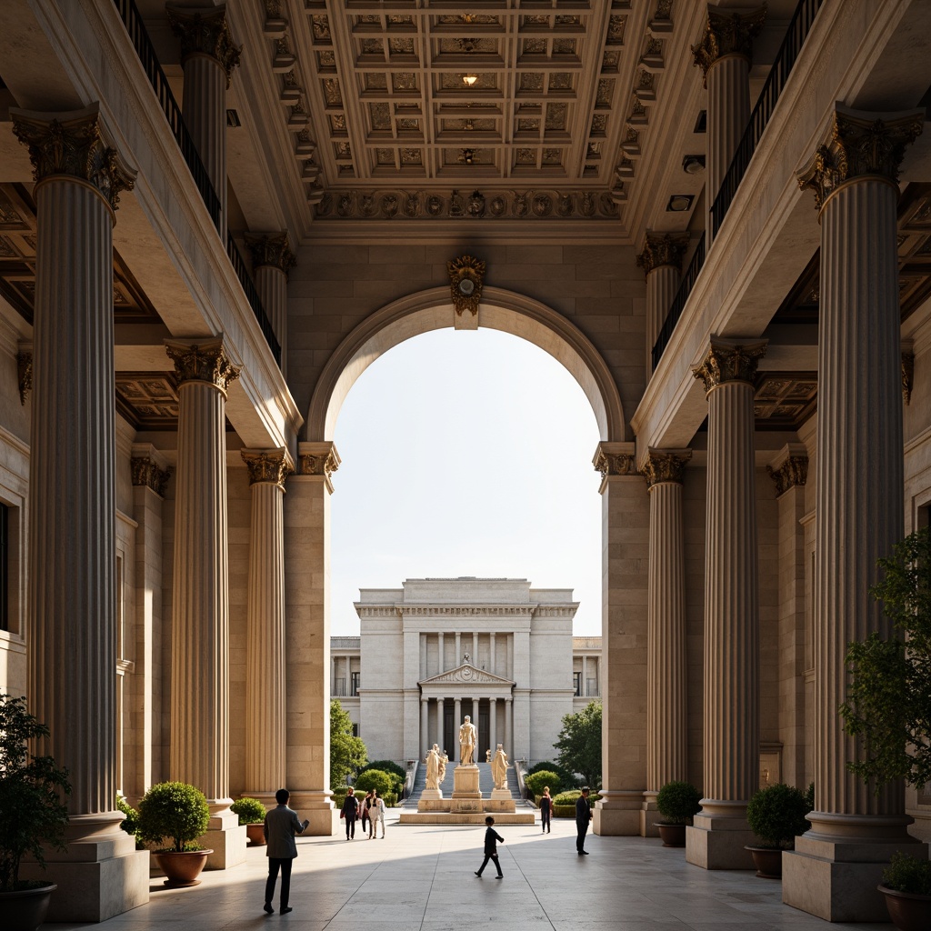 Prompt: Majestic memorial center, grand entrance archway, imposing columns, ornate capitals, intricate carvings, solemn atmosphere, reverent ambiance, neoclassical architecture, symmetrical facade, limestone exterior, marble interior, elegant chandeliers, solemn monuments, respectful silence, natural light pouring in, soft warm illumination, shallow depth of field, 1/1 composition, panoramic view, realistic textures, ambient occlusion.