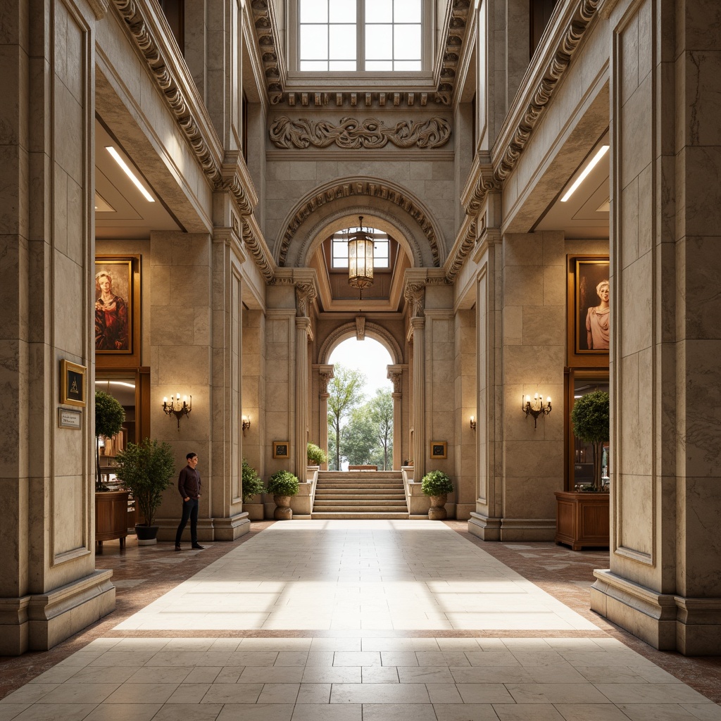 Prompt: Elegant youth center, neoclassical facade, ornate columns, carved stone details, grand entrance, sweeping staircases, polished marble floors, intricate moldings, classicist motifs, subtle arches, symmetrical composition, warm natural light, soft shadows, shallow depth of field, 1/1 perspective, realistic textures, ambient occlusion.